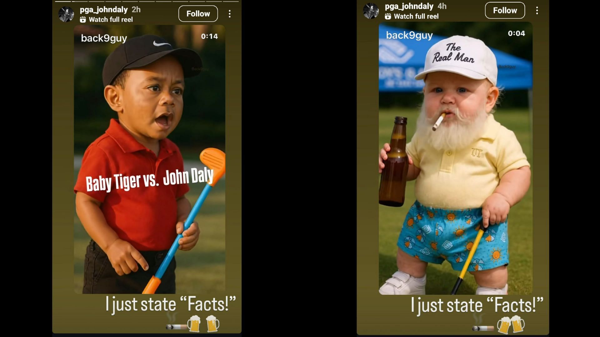 Screenshot from Daly's Instagram story on May 23, 2025 - Source: Instagram@pga_johndaly